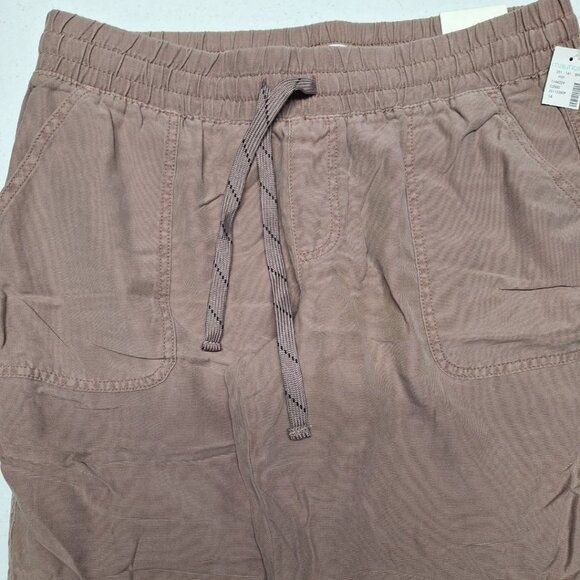 Maurices Cropped Weekender Pants Pull On Brown Stretch Waist Womens 14 With Tags - Picture 4 of 8